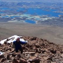 The final steps to the summit of Cerro Choquelimpie